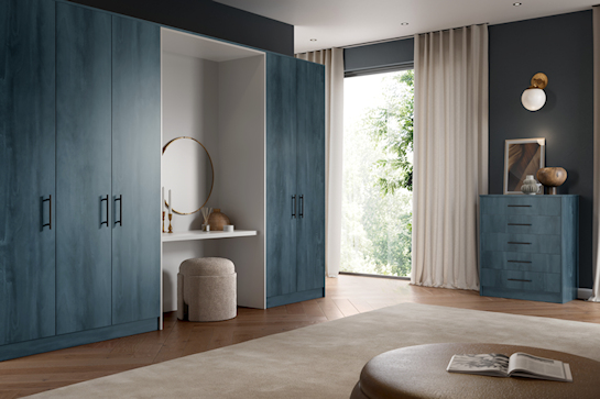 Zurfiz Supermatt Croma Blue Bedroom